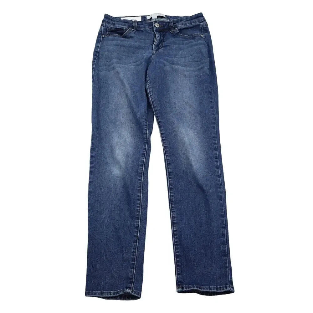 Vintage America Pants Womens 6 Blue Mid Rise Boho Skinny Jeans Bottoms